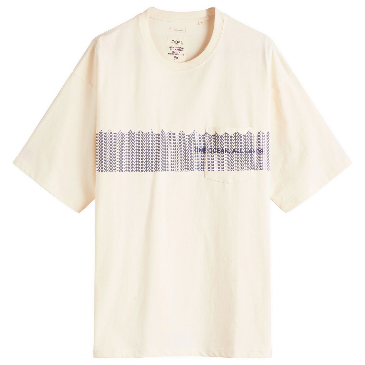 Тениска NANAMICA OOAL Graphic Pocket T-Shirt, Size Large Бежово | S25SI021E-IV, 1