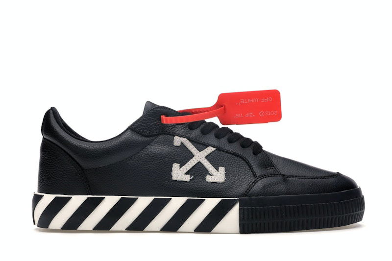 Кецове и обувки Off-White Vulc Low Black Leather FW19 Черно | OMIA085f19D680011001, 0