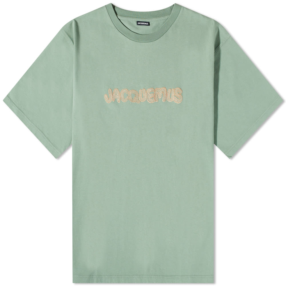 Тениска Jacquemus Macrame Logo Tee Зелено | 23E235JS096-2102-5AU, 0