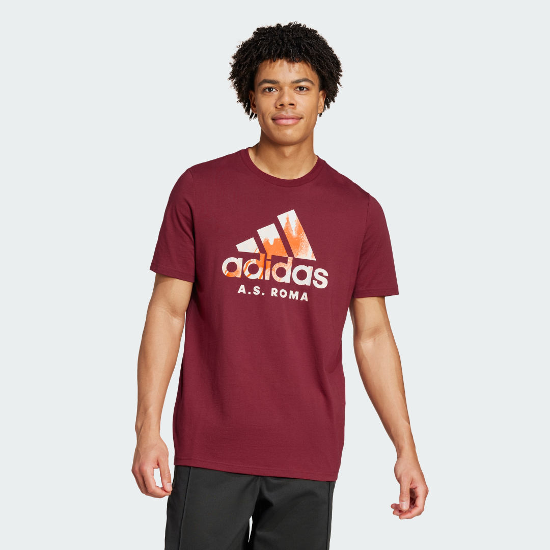 Тениска adidas Performance AS Roma Seasonal Graphic Бургунди | IT3867, 0