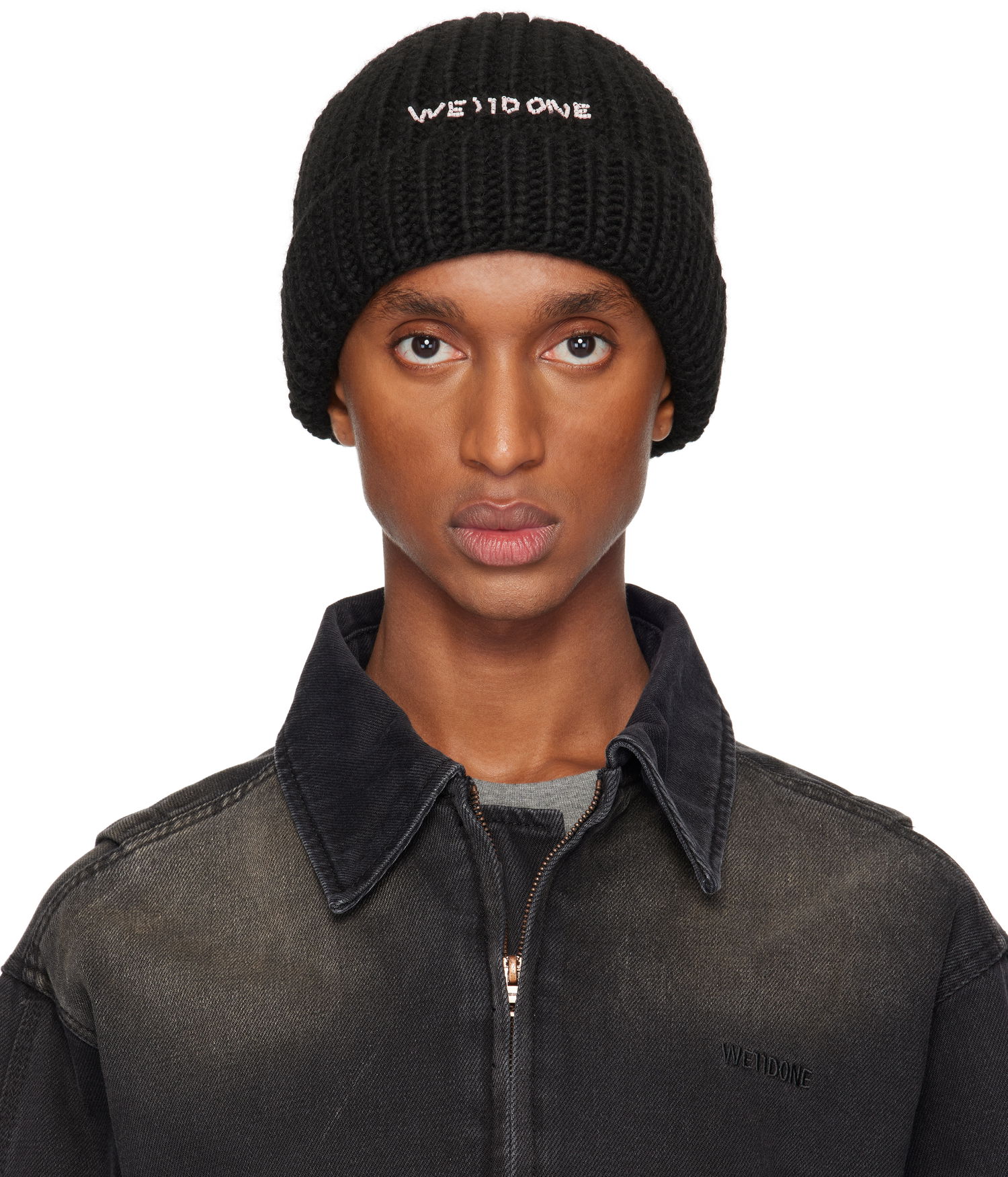 Шапка We11done We11done Chunky Knit Beanie Черно | WD-KH3-24-625-U-BK, 0