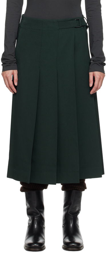 Пола LEMAIRE Lemaire Pleated Wrap Midi Skirt Зелено | SK1016 LF1123, 0