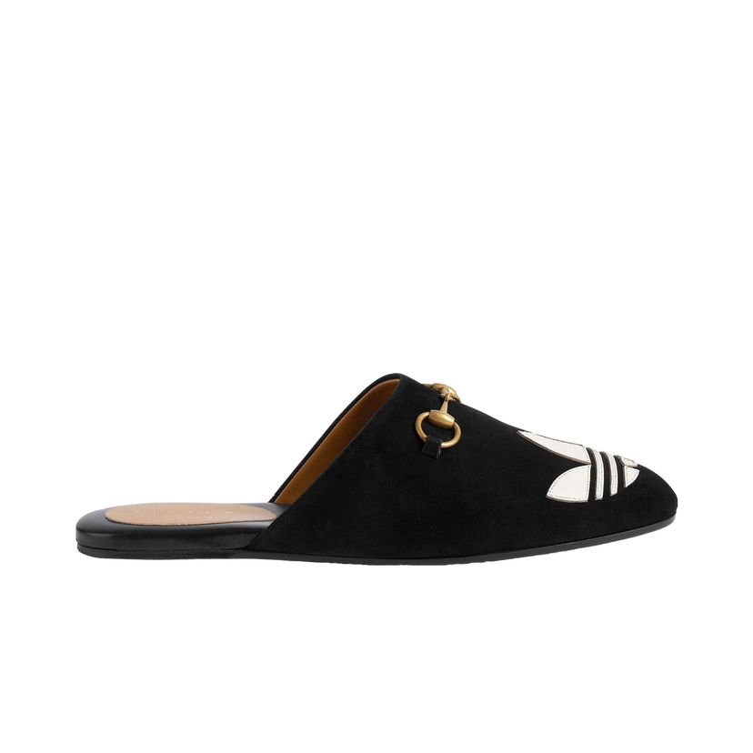 Кецове и обувки Gucci adidas x Trefoil Slipper Black W Черно | 702211 DE8X0 1060