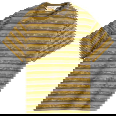 Тениска Brain Dead Brain Dead Casey Striped T-Shirt, Size Large Жълто | BDS25T000043-MOS, 1