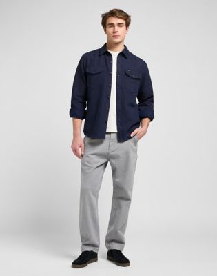Риза Lee Workwear Relaxed Jaspe Shirt Тъмно синьо | 112370567, 1