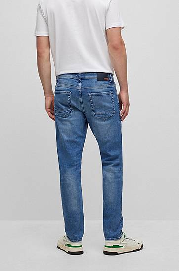 Дънки BOSS Tapered-Fit Comfort-Stretch Jeans Синьо | 50470535, 1