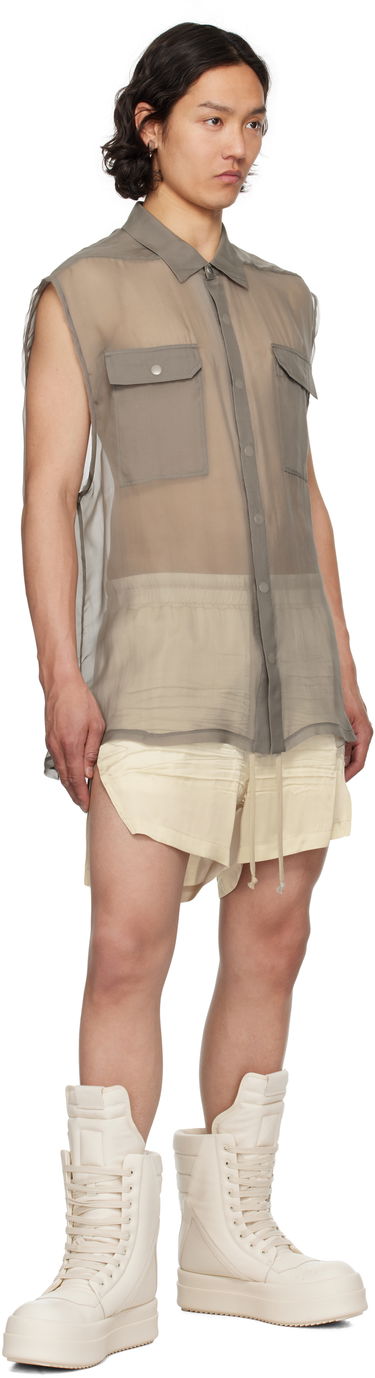 Къси панталони Rick Owens Rick Owens Hollywood Boxers Shorts Бежово | RR01E5306 SCH, 3