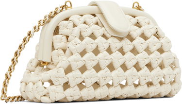 Дамска чанта Bottega Veneta Bottega Veneta Small Lauren Woven Leather Bag Бяло | 832888 V5N30, 1