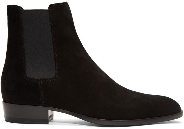 Black Suede Wyatt Chelsea Boots