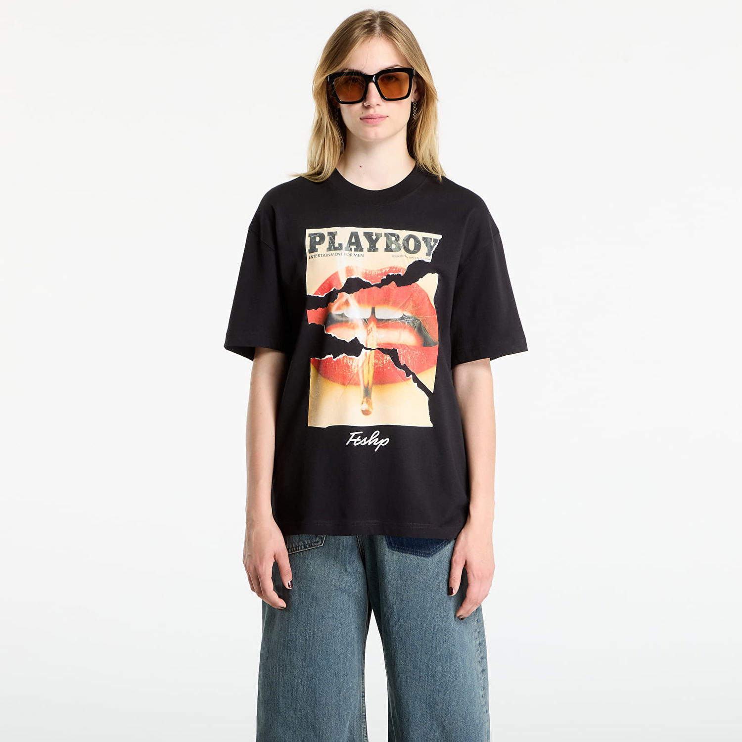 Тениска Footshop Playboy x FTSHP Cover Tee 2013/11 UNISEX Black Черно | FTSHP_524, 1