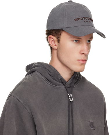 Шапка с козирка WOOYOUNGMI WOOYOUNGMI Dyed Oxford Ball Cap Сиво | W253AC54, 1