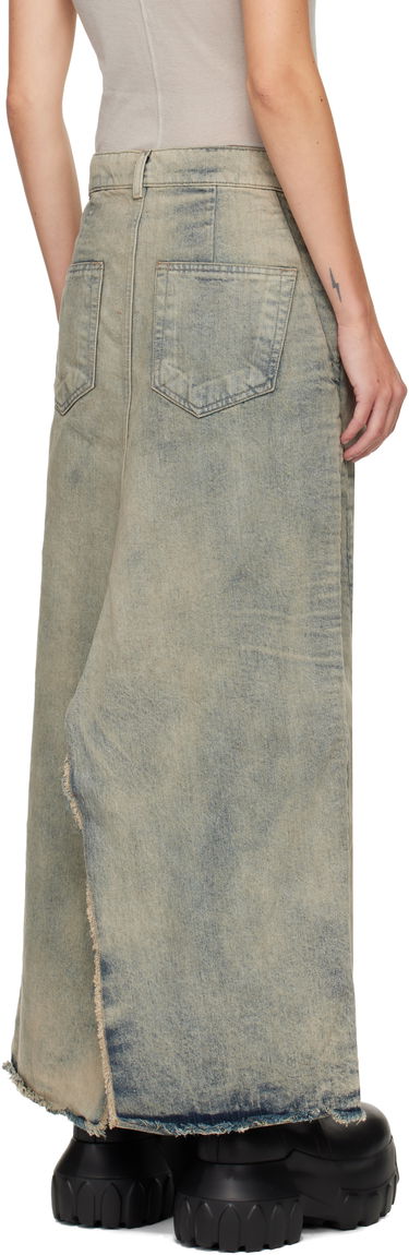 Пола Rick Owens Rick Owens Concordians Long Slivered Denim Midi Skirt Синьо | RP02E4367 DWG, 2