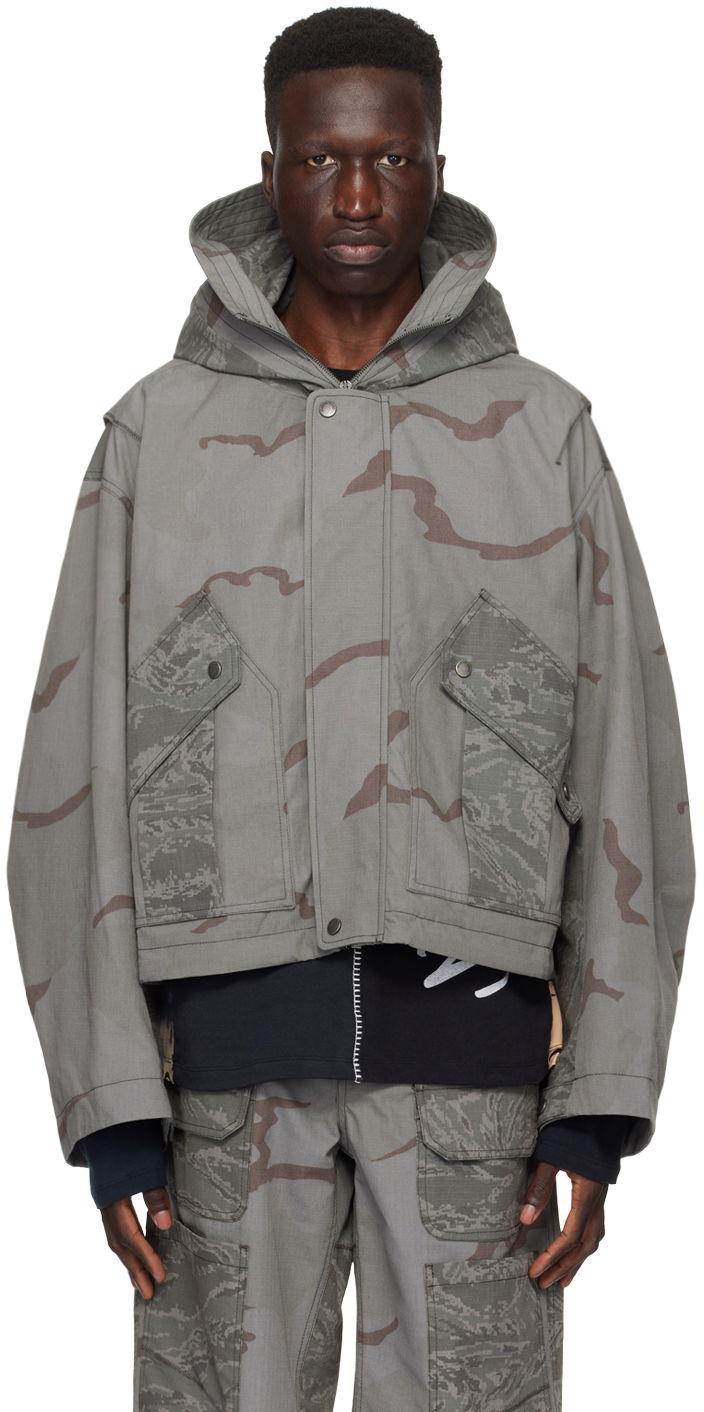 Яке Marine Serre Regenerated Camo Jacket Сиво | MJA044 DWOV0017, 0