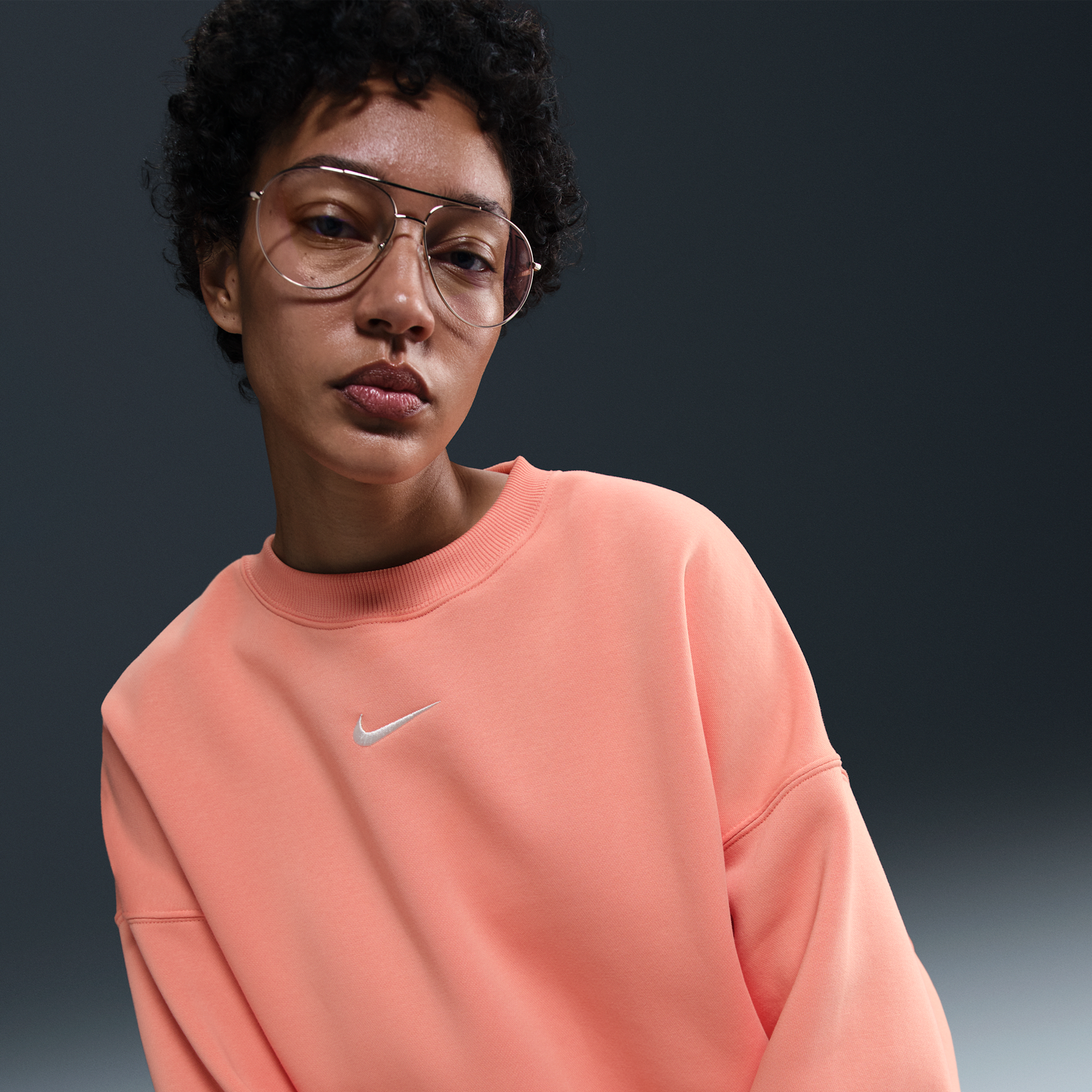 Пуловер Nike Sportswear Phoenix Fleece Crewneck Sweatshirt Оранжево
 | DQ5761-844, 1