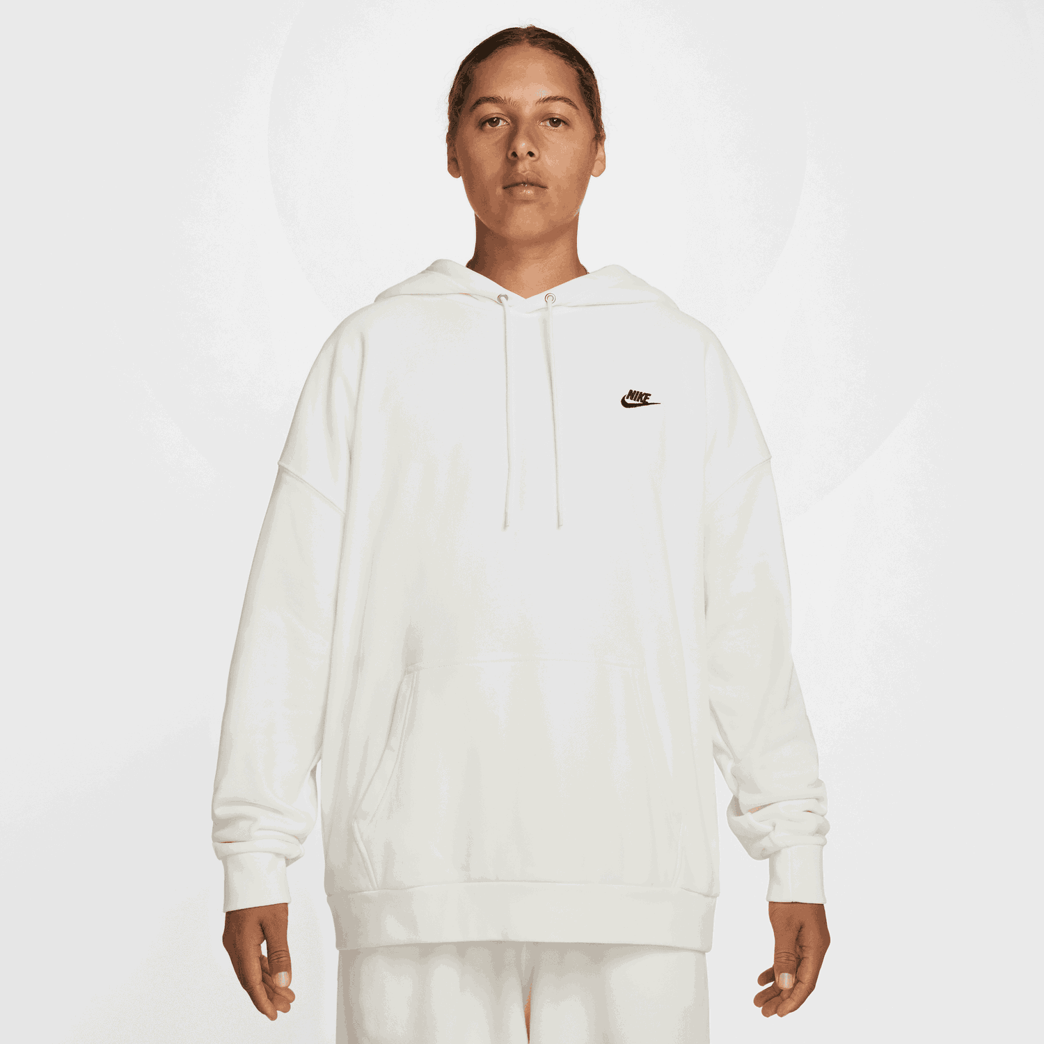 Суитчър Nike Club Fleece Relaxed Fit Hoodie Бяло | HJ1816-133, 0