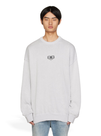Пуловер Balenciaga BB Paris Icon Sweater Сиво | 696226-T3252-9012