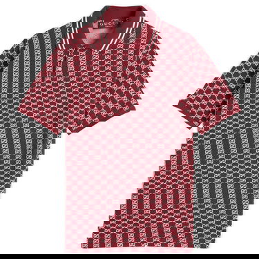 Поло тениска Gucci GG Jacquard Cotton Piquet Polo Shirt, Size Large Бургунди | 788024-XJHHN-6320, 1