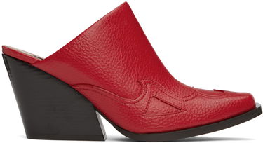 Кецове и обувки Stella McCartney Cowboy Cloudy Wedge Mules Червено | 810156AP0160, 0