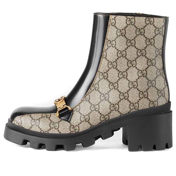 Кецове и обувки Gucci Gucci Interlocking G Ankle Boots Бежово | 670412-2OQ50-9763