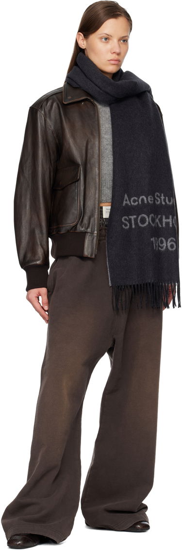 Шал Acne Studios STOCKHOLM 1996 Fringed Scarf Черно | CA0398-, 1