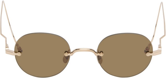 Thom Browne Titanium Rimless Round Sunglasses
