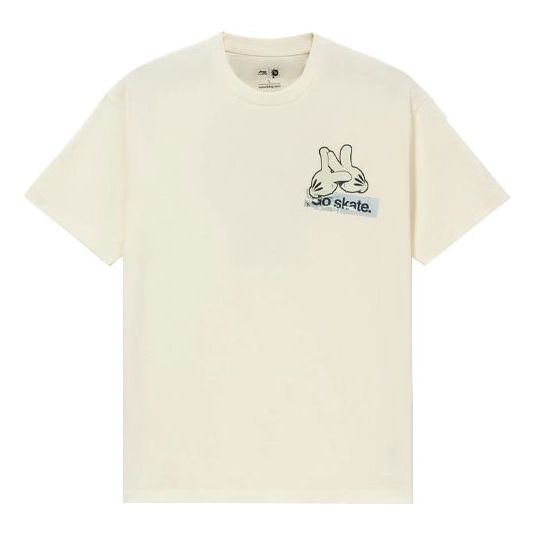 Тениска Li-Ning Li-Ning x OG_SLICK Crossover SS22 Graffiti Cartoon T-Shirt Бежово | AHSS057-1, 0