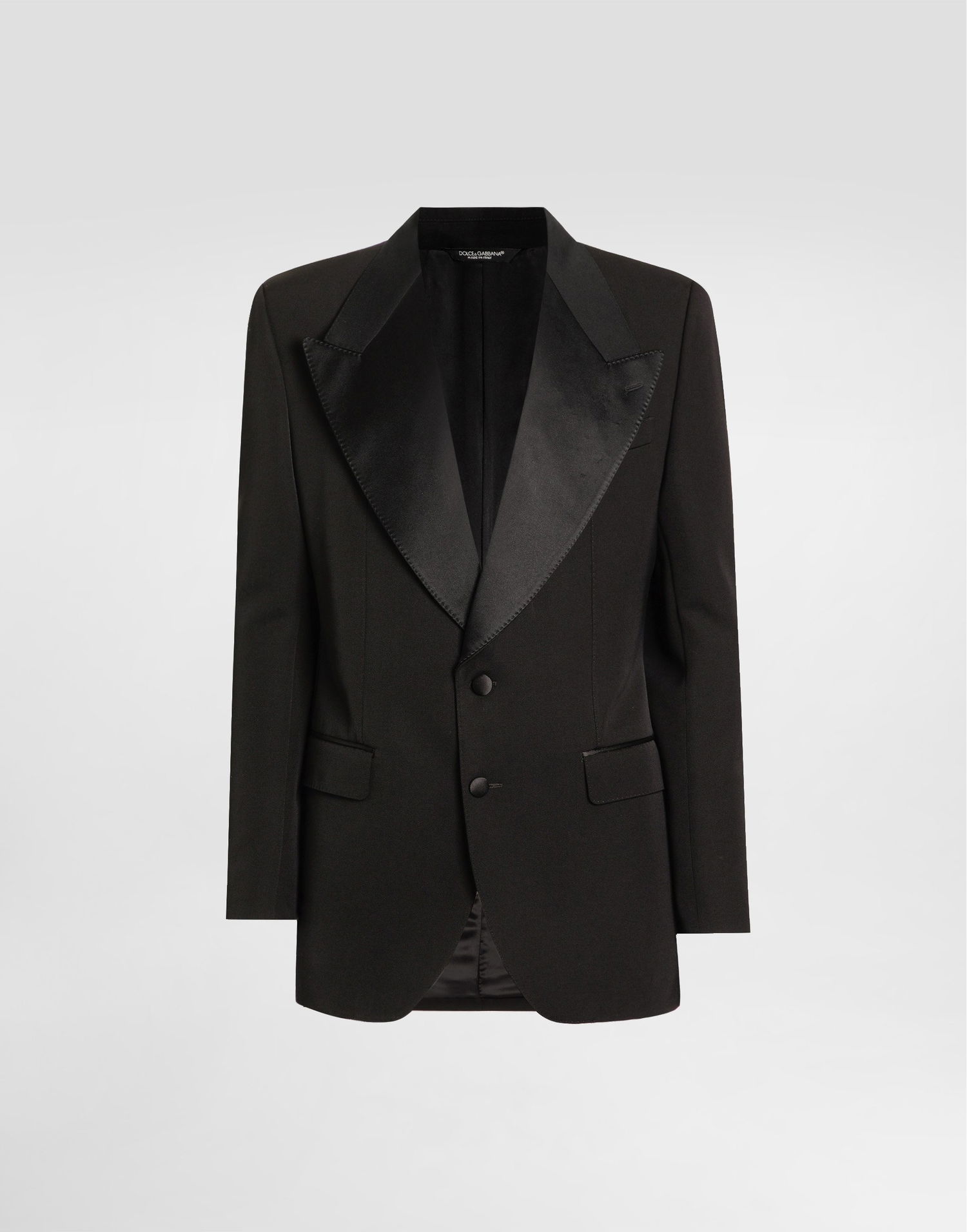 Яке Dolce & Gabbana Dolce & Gabbana Single-Breasted Wool and Silk Blend Jacket Черно | G2VO2TGJ865N0000, 0