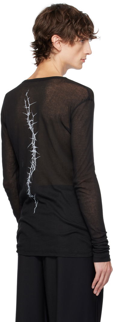 Пуловер Ann Demeulemeester Ann Demeulemeester Greg Long Sleeve T-Shirt Черно | 2402-M-JTS12-35-FA434-099, 2