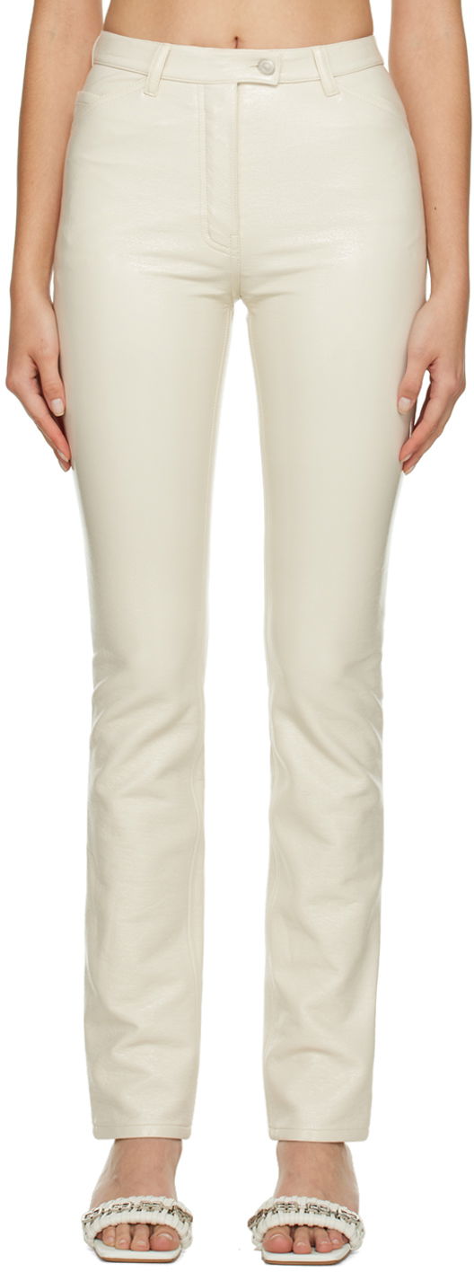 Панталони Courrèges Courrèges Slim-Fit Trousers Бяло | 322CPA071VY0003, 0