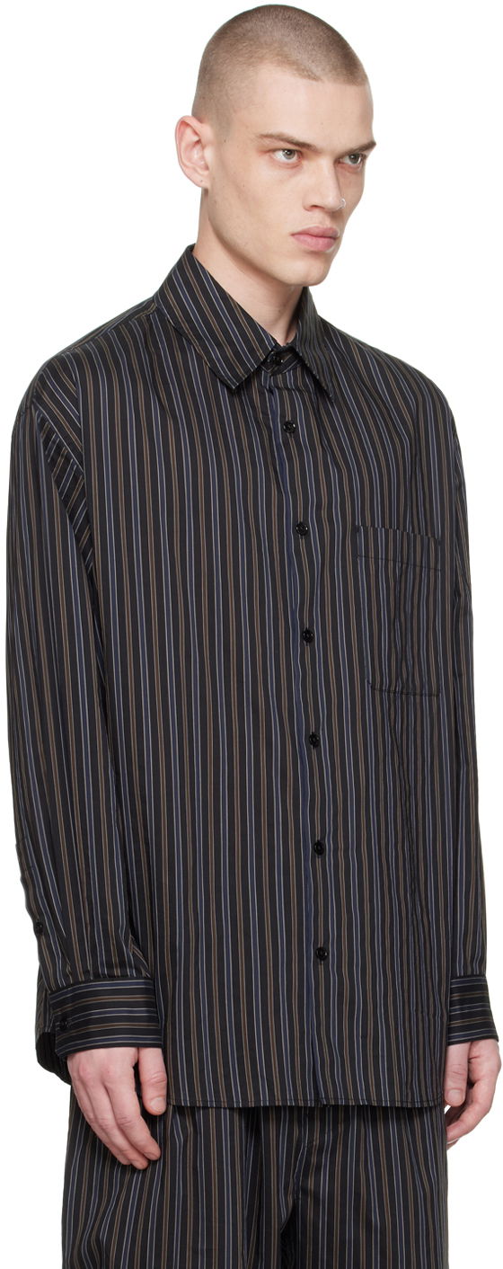 Риза LEMAIRE Lemaire Striped Regular Shirt Черно | SH1095 LF1247, 1