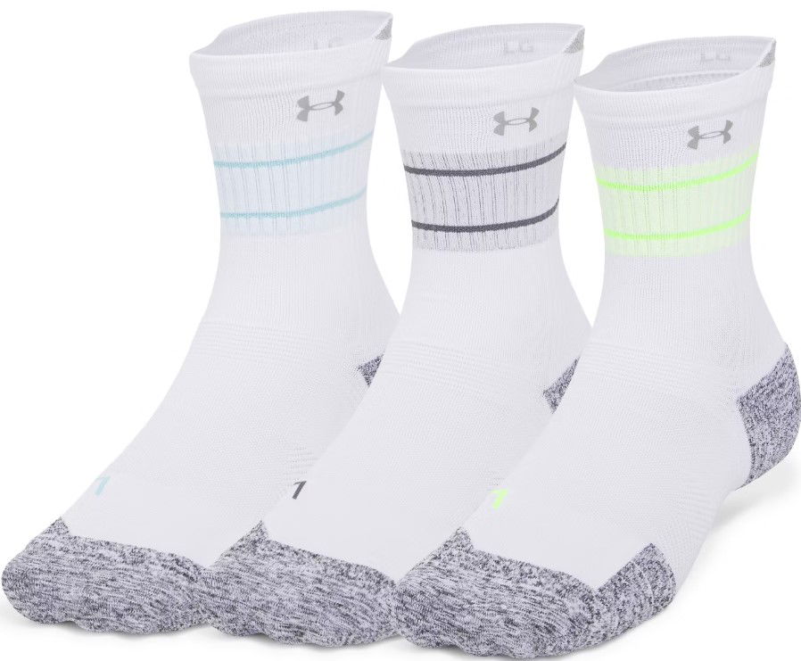 Чорапи Under Armour UA AD Run Cushion Crew Socks 3-Pack Бяло | 1387043-102, 0
