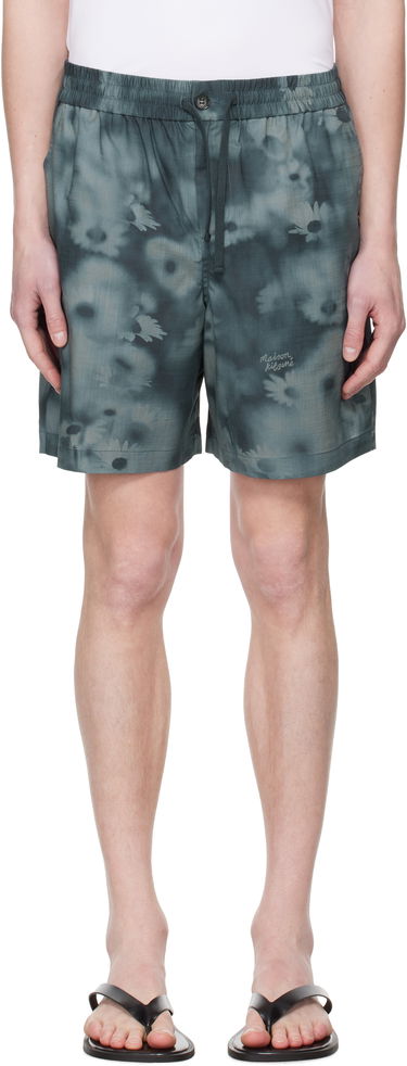 Къси панталони MAISON KITSUNÉ Maison Kitsuné Printed Elasticated Shorts Зелено | OM01407WW9054, 0