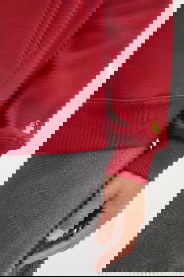 Суитчър Carhartt WIP Plain Hooded Chase Hoodie Червено | I033661.30QXX, 3