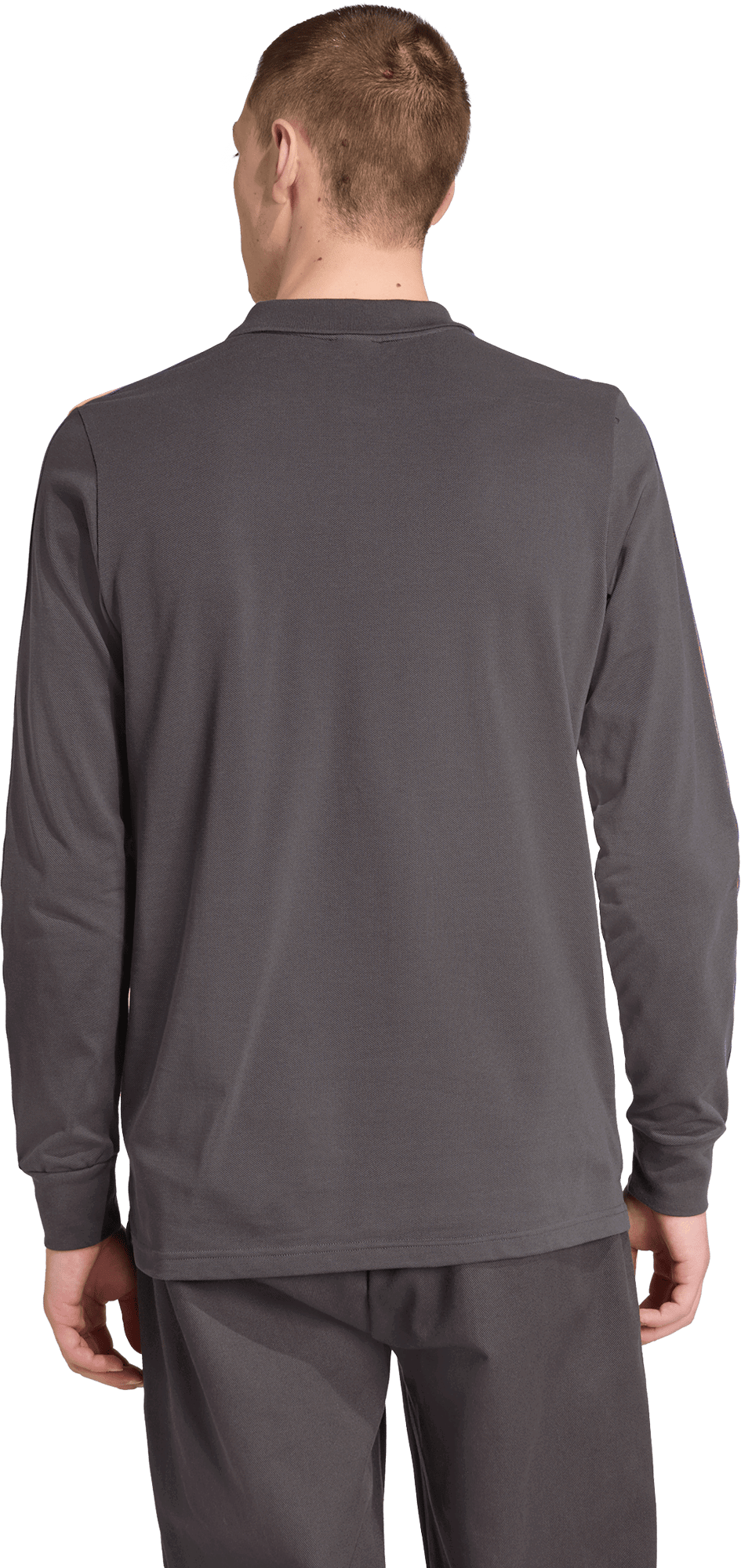 Поло тениска adidas Originals Manchester United Icon Long Sleeve Polo Shirt Сиво | jn2822, 1