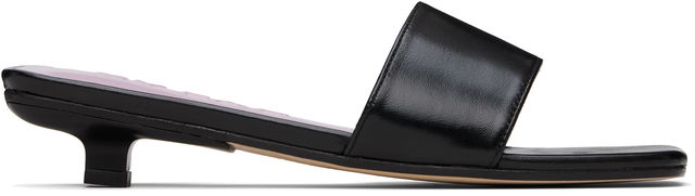 BY FAR Ceni Creased Leather Heeled Sandals