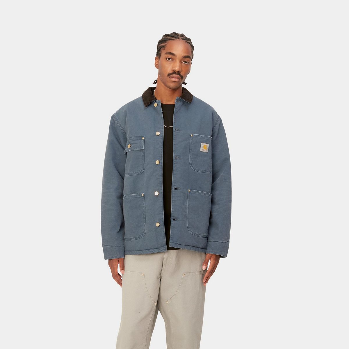 Палта Carhartt WIP OG Chore Coat "Ore / Black aged canvas" Тъмно синьо | I027357_1QF_3K, 0