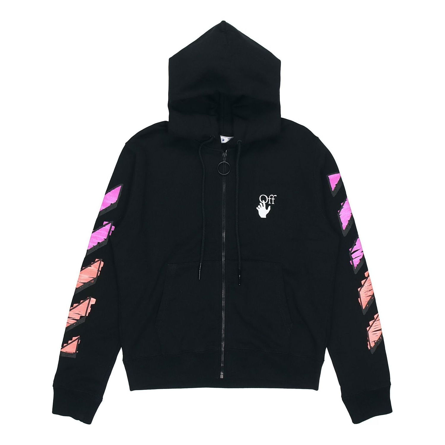 Суитчър Off-White Gradient Zipper Hoodie Черно | OMBE001R21FLE0021032, 0