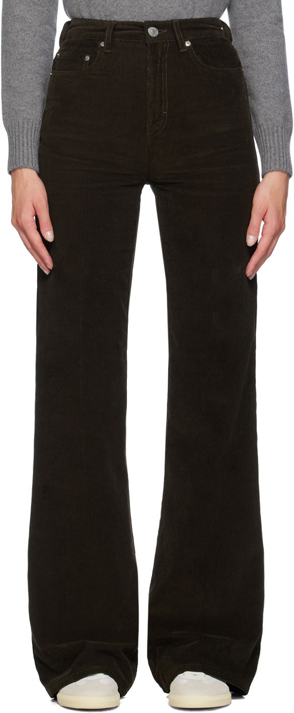 Панталони AMI Paris Brown Flared Trousers Черно | FTR420.CO0089