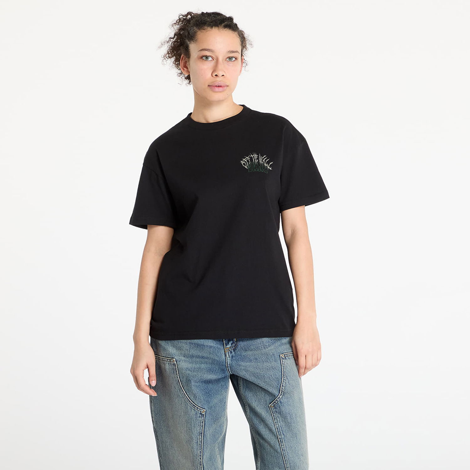 Тениска Vans Metal University Oversized Short Sleeve T-Shirt Черно | VN000MCNBLK1, 0