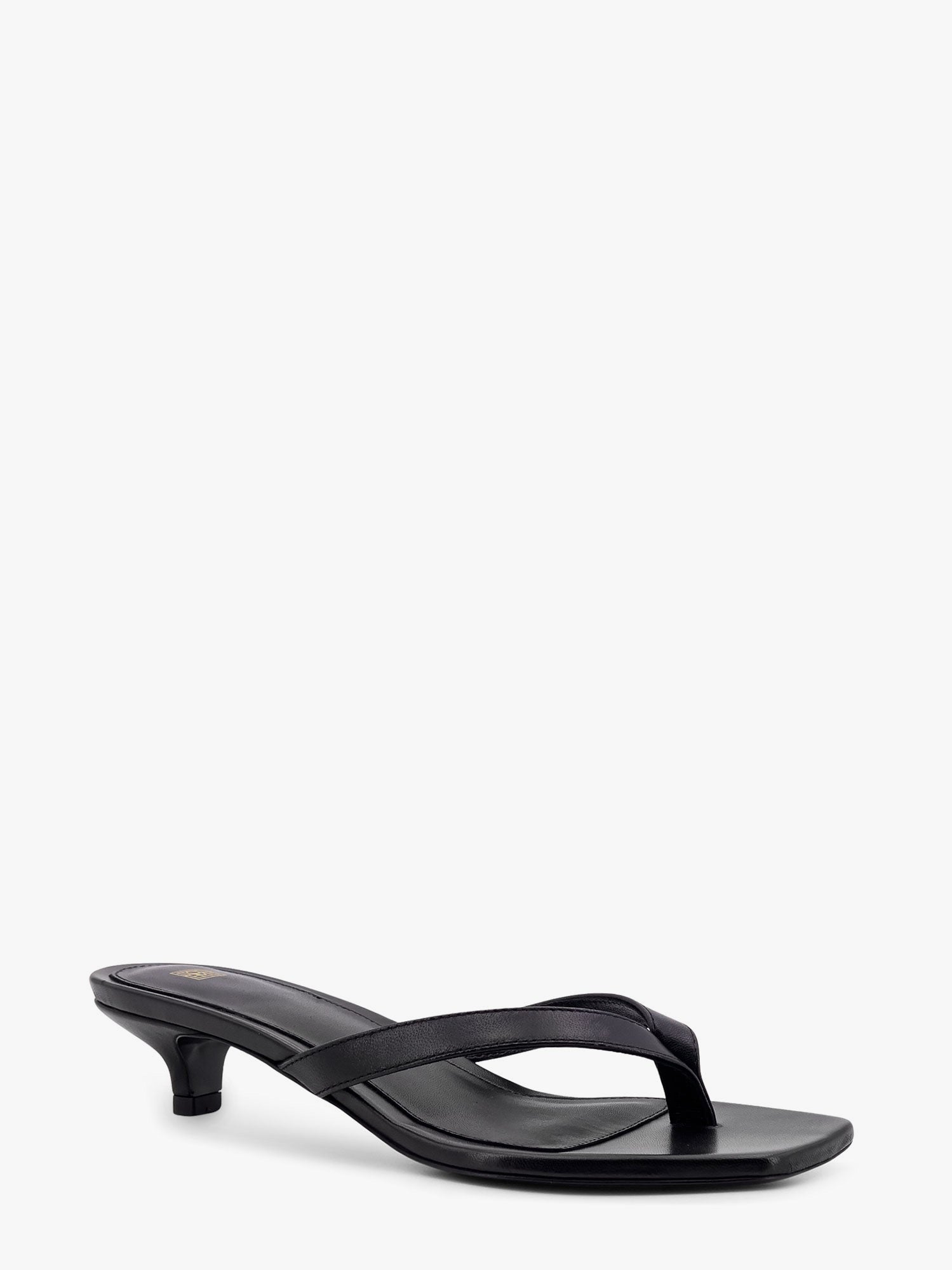 Кецове и обувки TOTEME Women's Leather Thong Sandals Черно | 205906819200, 1