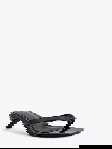 Кецове и обувки TOTEME Women's Leather Thong Sandals Черно | 205906819200, 1