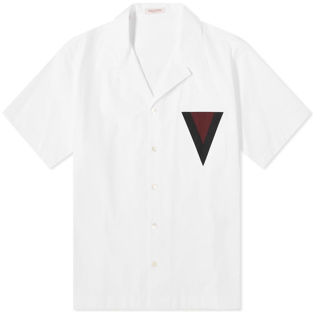 V Logo Vacation Shirt White