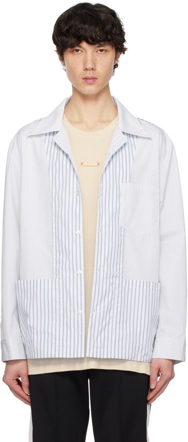 Риза Maison Margiela Maison Margiela Stripe Shirt Синьо | S50DT0047 MTN054, 0