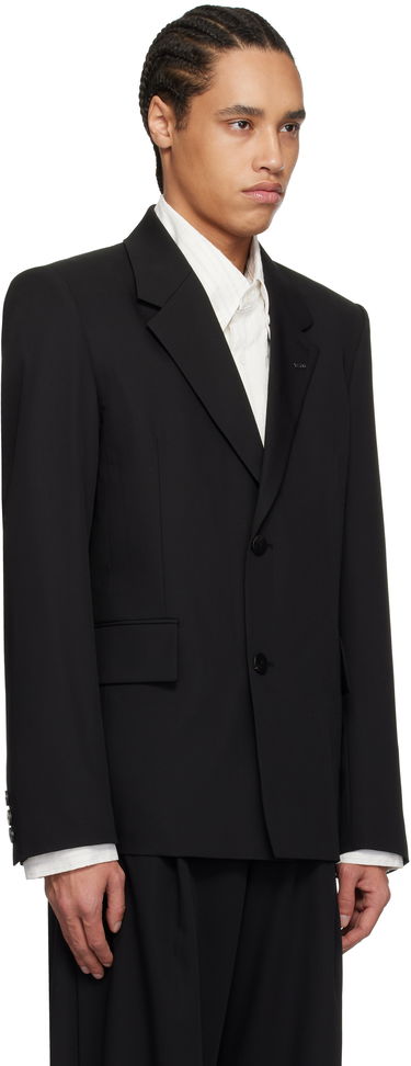 Яке WOOYOUNGMI Wooyoungmi Single-Breasted Wool Blazer Черно | W251CJ01, 4