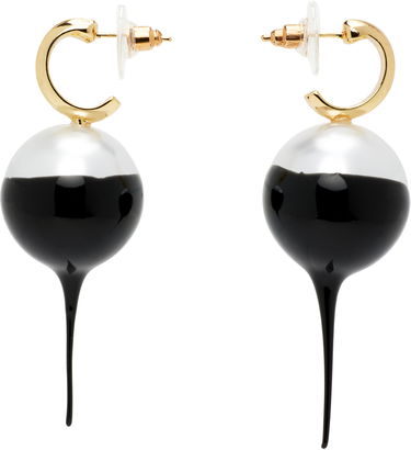 Обеци Ottolinger Ottolinger Dipped Pearl Drop Earrings Черно | 125-902625-01, 0