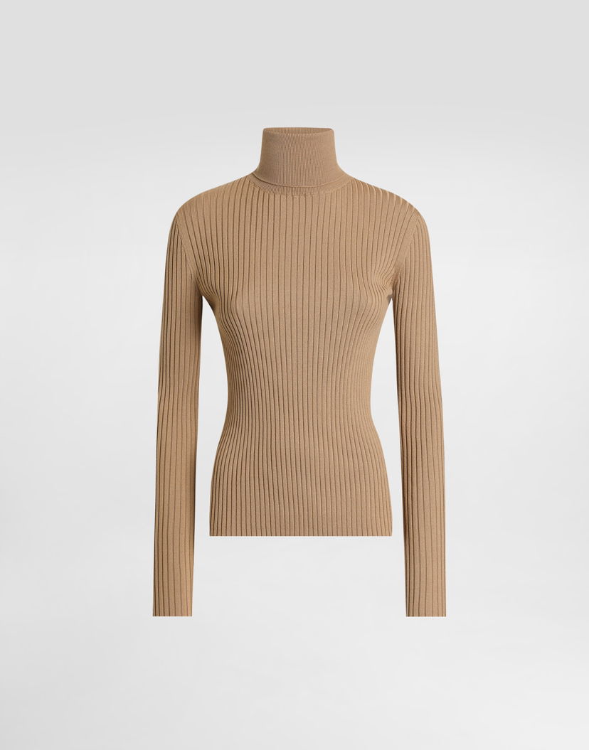 Пуловер Dolce & Gabbana Dolce & Gabbana Wool Turtleneck Pullover Кафяво | FXW34TJDVDCM2366