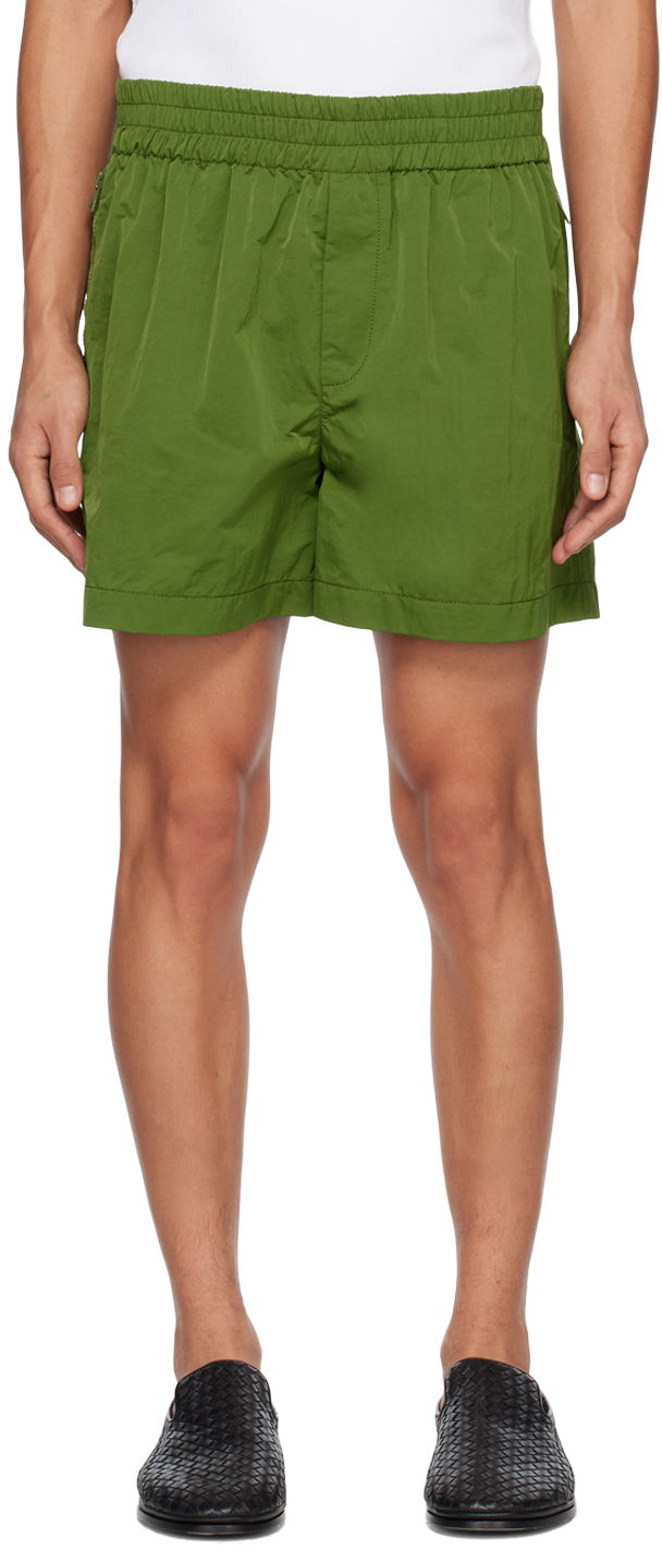 Къси панталони Bottega Veneta Crinkled Shorts Зелено | 725806 VF4K0, 0
