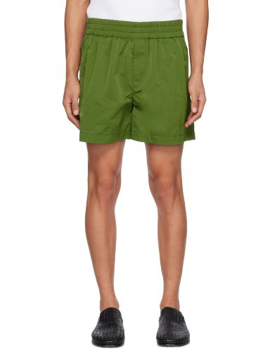 Къси панталони Bottega Veneta Crinkled Shorts Зелено | 725806 VF4K0