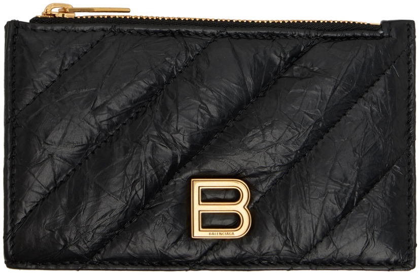 Портфейл Balenciaga Black Crush Long Coin & Card Holder Черно | 766465 210J1