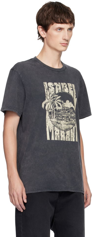 Тениска ISABEL MARANT Isabel Marant Honore Graphic Print T-Shirt Бежово | 25ATS0052HB-C3N09H, 4